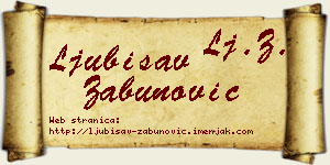 Ljubisav Zabunović vizit kartica
